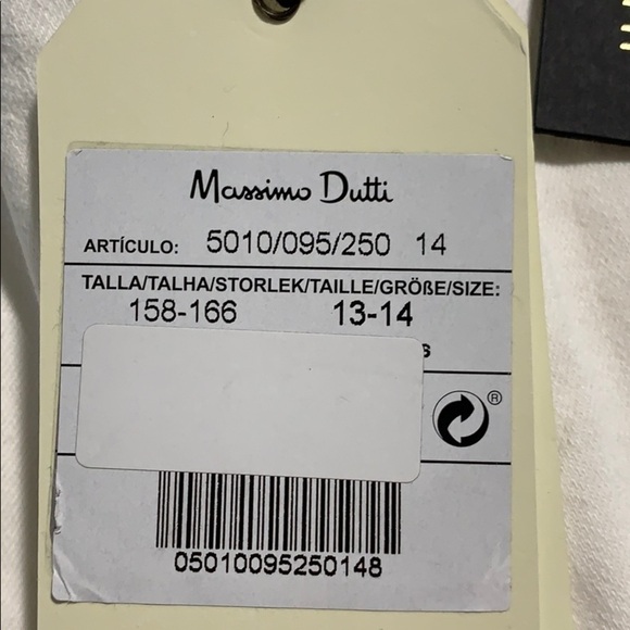 NWT. Massimo Dutti White Shorts. Size 13-14. - Picture 5 of 8